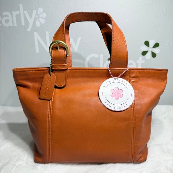 Vintage COACH Waverly Tangerine 4133 Costa Rica Top Handle Handbag - Picture 1 of 15
